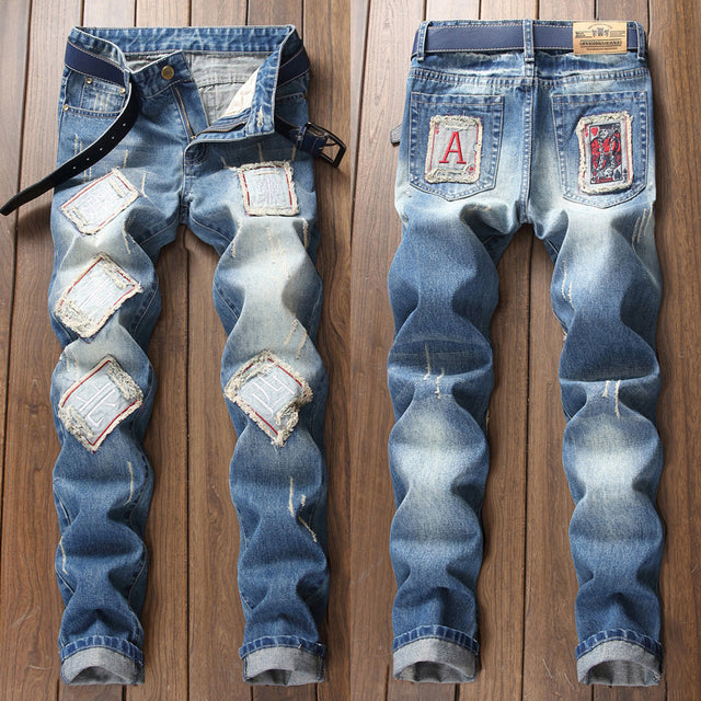 Poker Patches Jeans